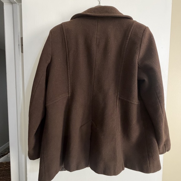Anne Klein Chocolate Brown Pea Coat Size XL - Picture 7 of 11
